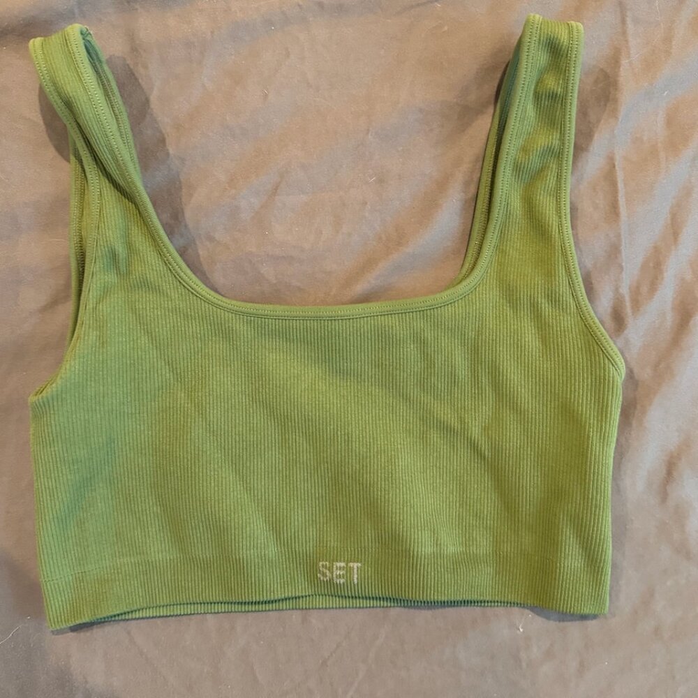 Set Active Ribbed Seamless Sports Bra, Small